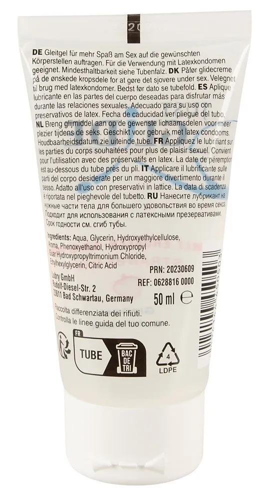 Just Glide Strawberry - Lubrykant na bazie wody, Truskawka, 50 ml