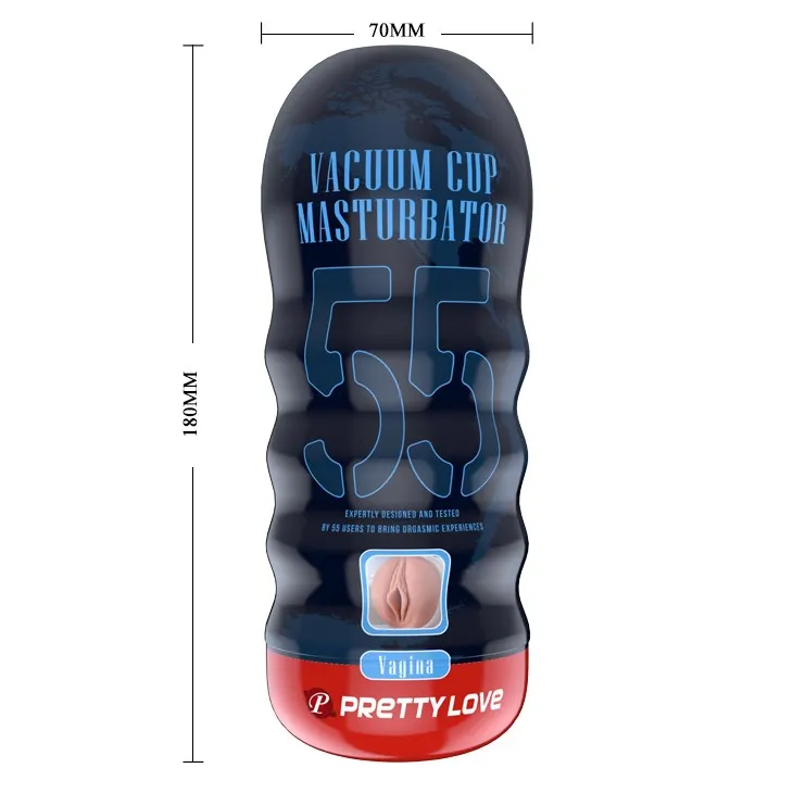 Pretty Love Vacuum Cup 55 Vagina - Masturbator, W kolorze cielistym, 18 cm