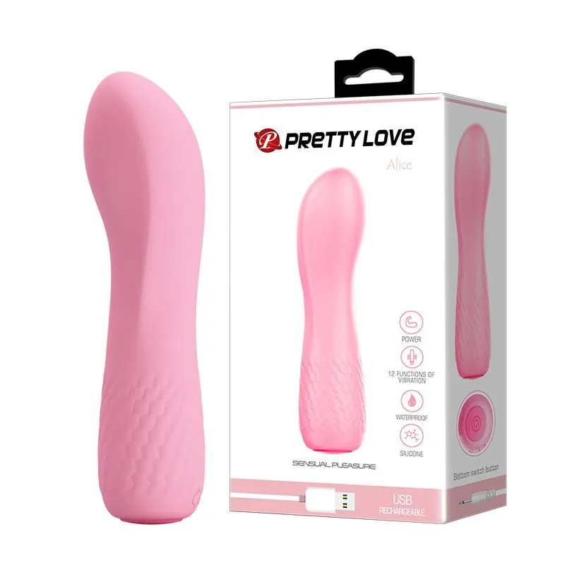 Вібратор Pretty Love Alice, 11,9 см (світло-рожевий)