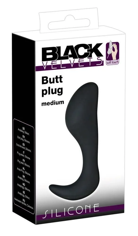 Анальна пробка Black Velvets, 10,5 см (чорний)