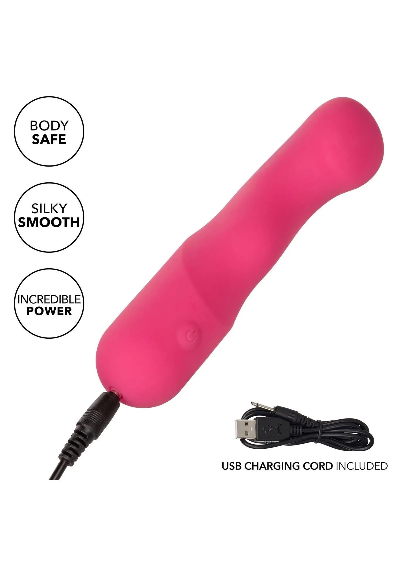 Мини-вибратор Calexotics Pixies Curvy, 10.7 см (розовый)