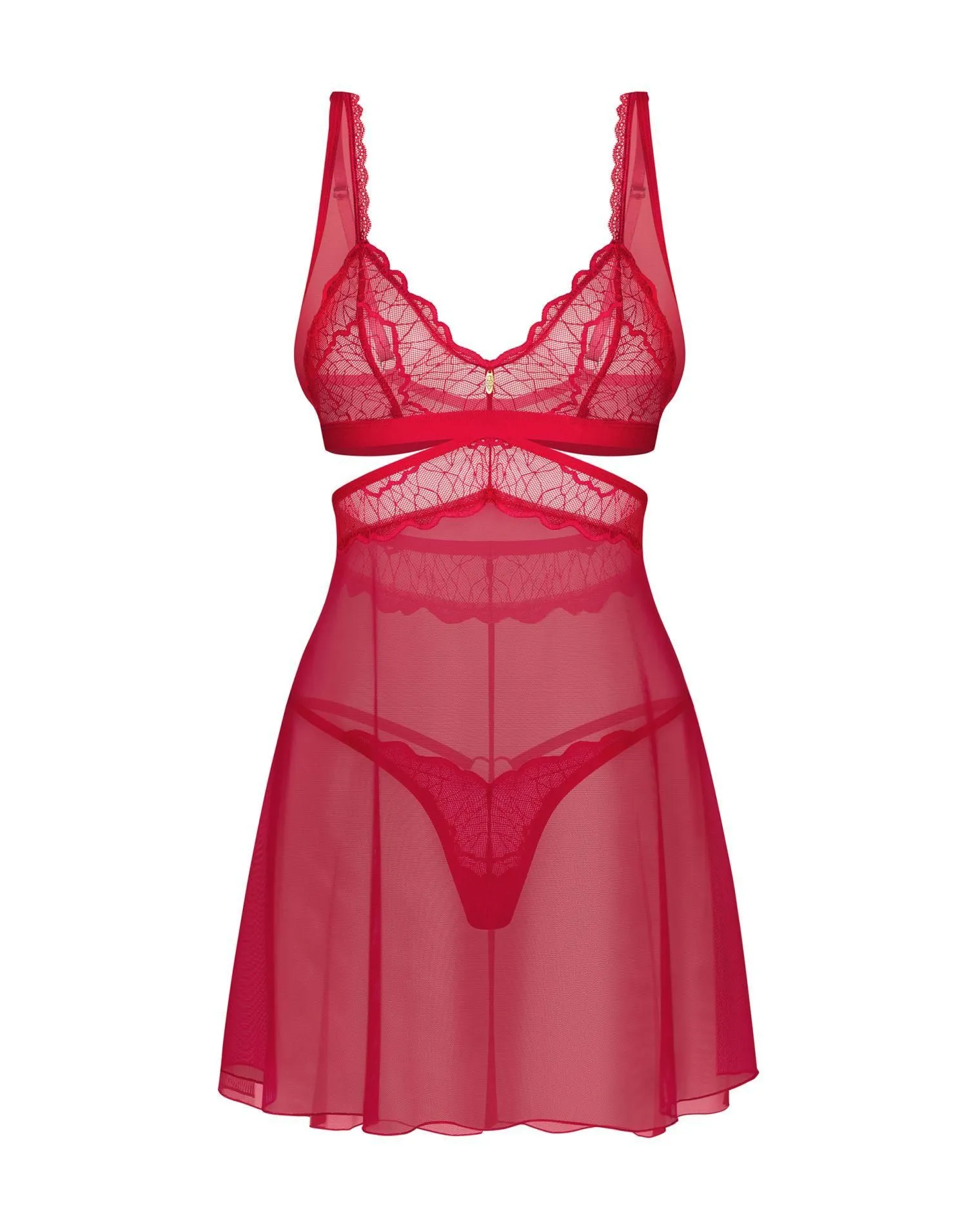 Комплект Obsessive Cupide Desir, L/XL (красный)