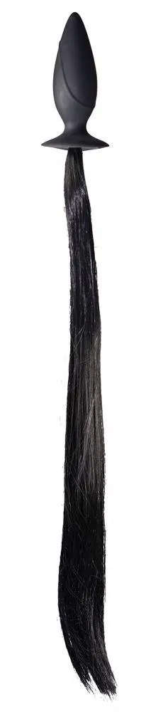 You2Toys Horny Pony Whip Plug - Korek analny, Czarny, 12, 5 cm