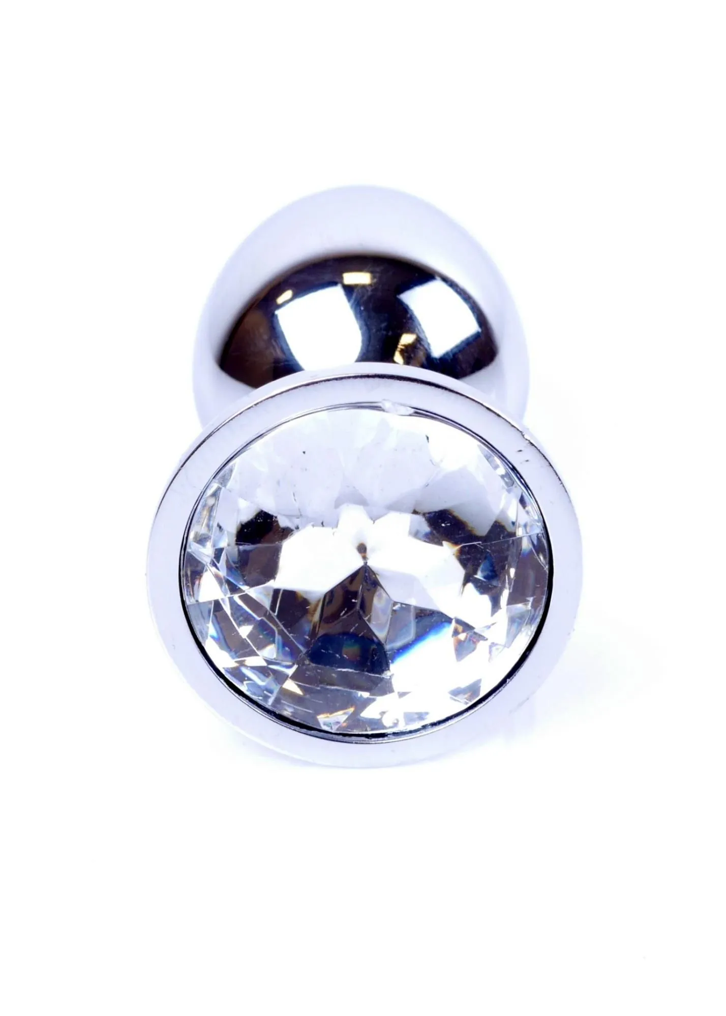 Анальна пробка MyLove Toys Jewellery Silver Plug, 7 см (прозорий)