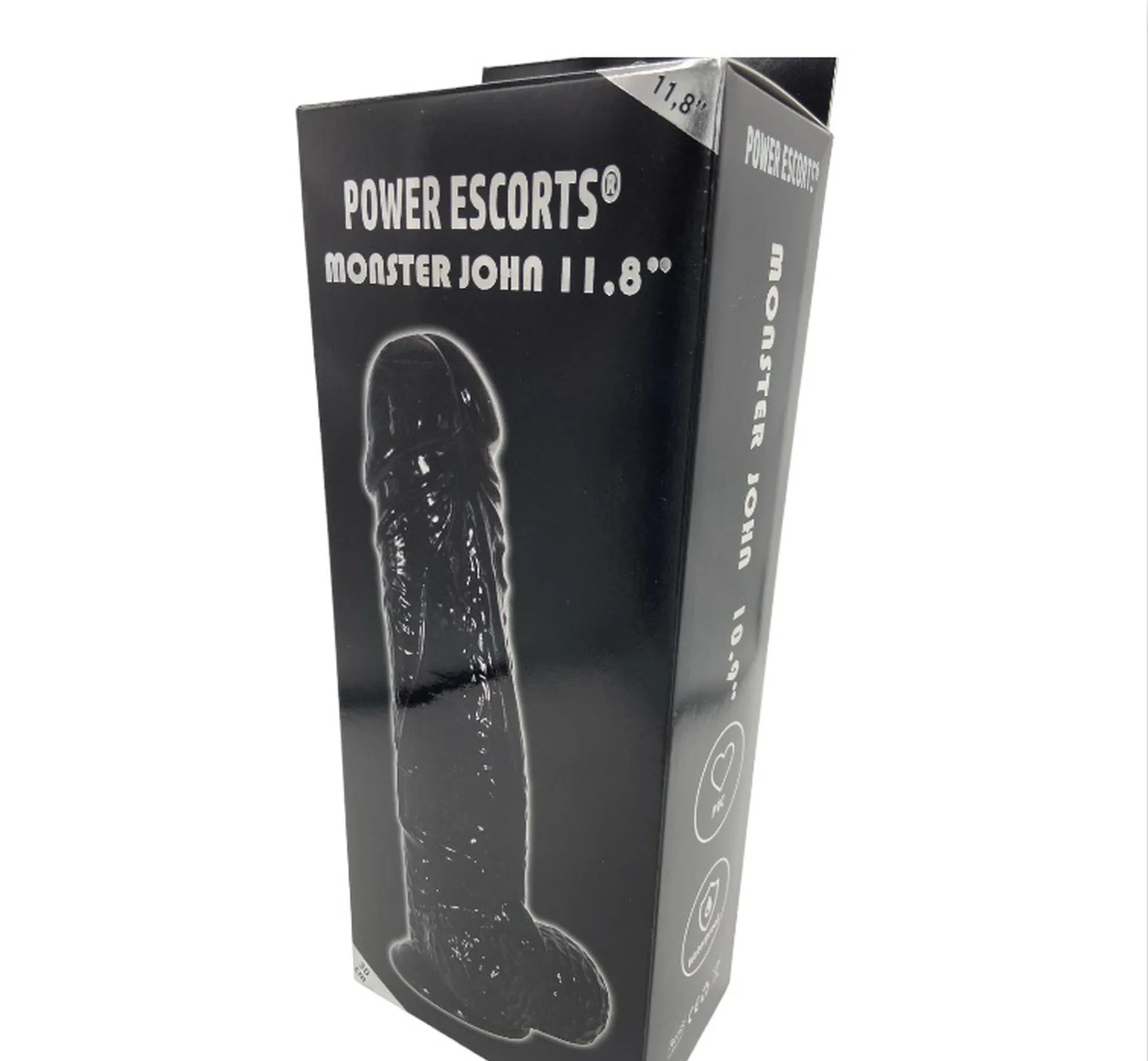 Power Escorts Monster John - Dildo, Czarny, 30 cm