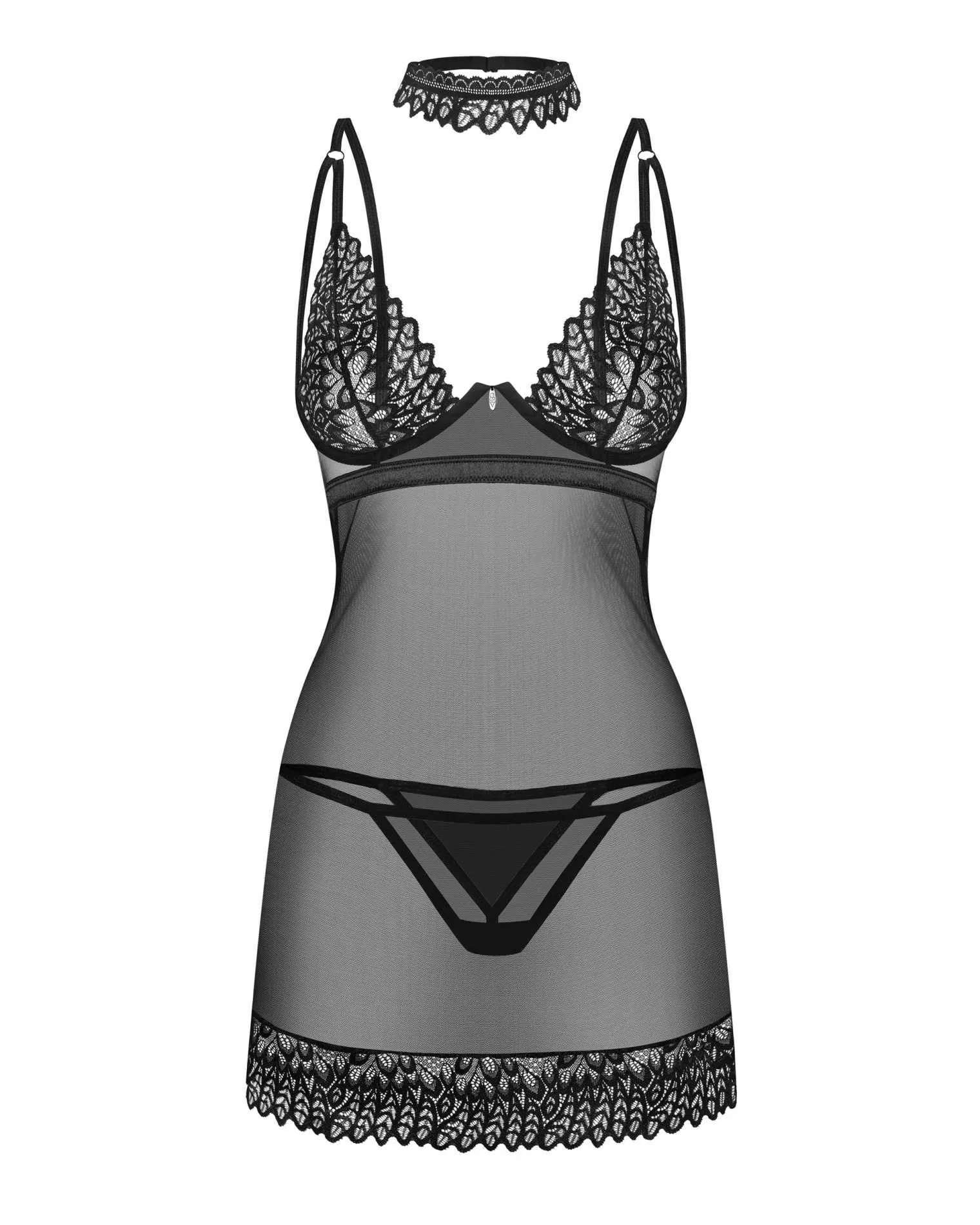 Эротический комплект Obsessive Donarella, M/L (черный)