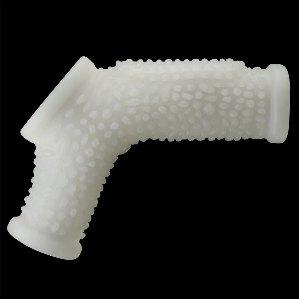 Насадка на пеніс LoveToy Vibrating Drip Knights Ring with Scrotum Sleeve, 13 см (білий)