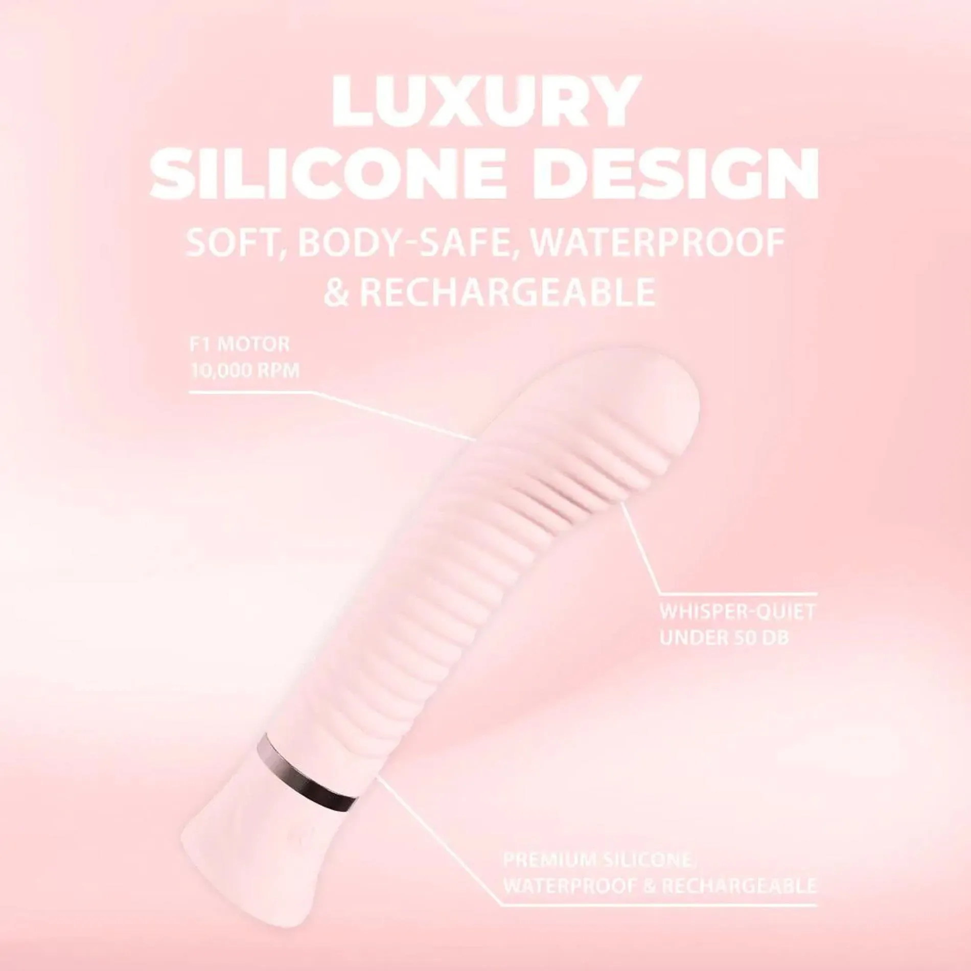 Вибратор Loveline Divine Ribbed G-Spot, 15.9 см (розовый)