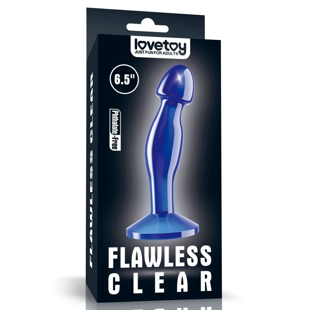 Анальна пробка Flawless Clear Anal Plug 6.5'', 16.5 см (синій)