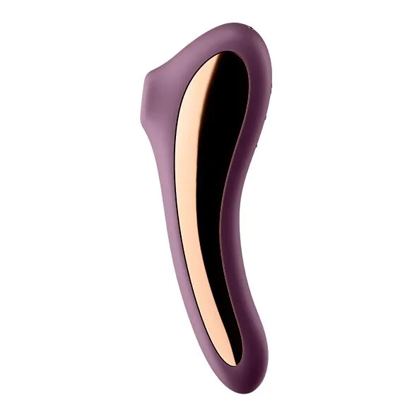 Вакуумный стимулятор клитора с вибрацией Satisfyer Dual Kiss (фиолетовый)