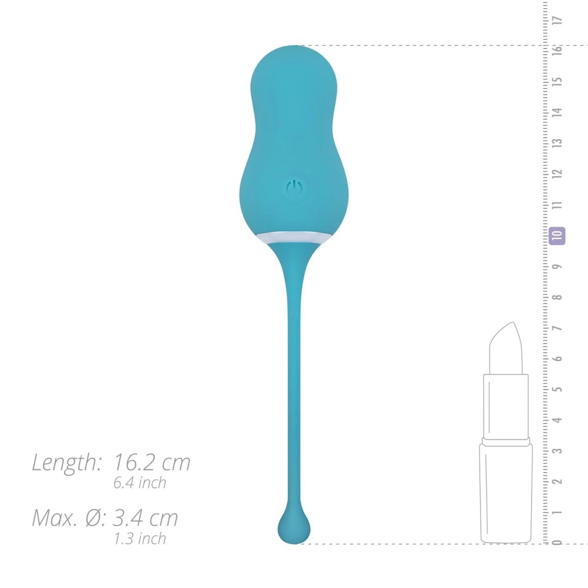 Cala Azul Elena - Wibrujące jajko, Niebieski, 16.2 cm