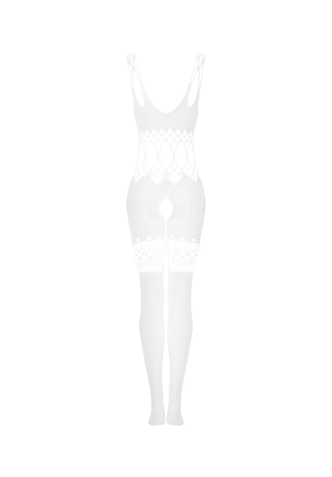 Женский сетчатый боди Obsessive Bodystocking G330 S/M/L (белый)