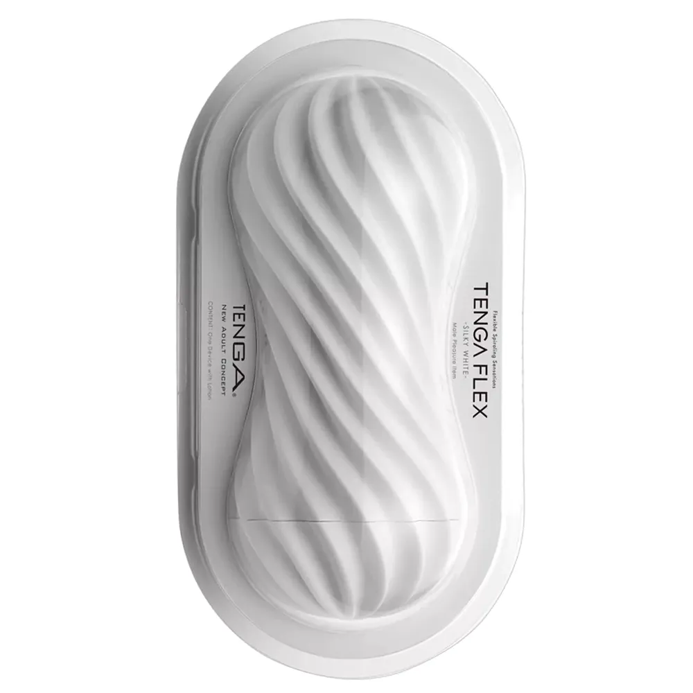 Tenga Flex Silky White - Masturbator, Biały, 17, 6 cm