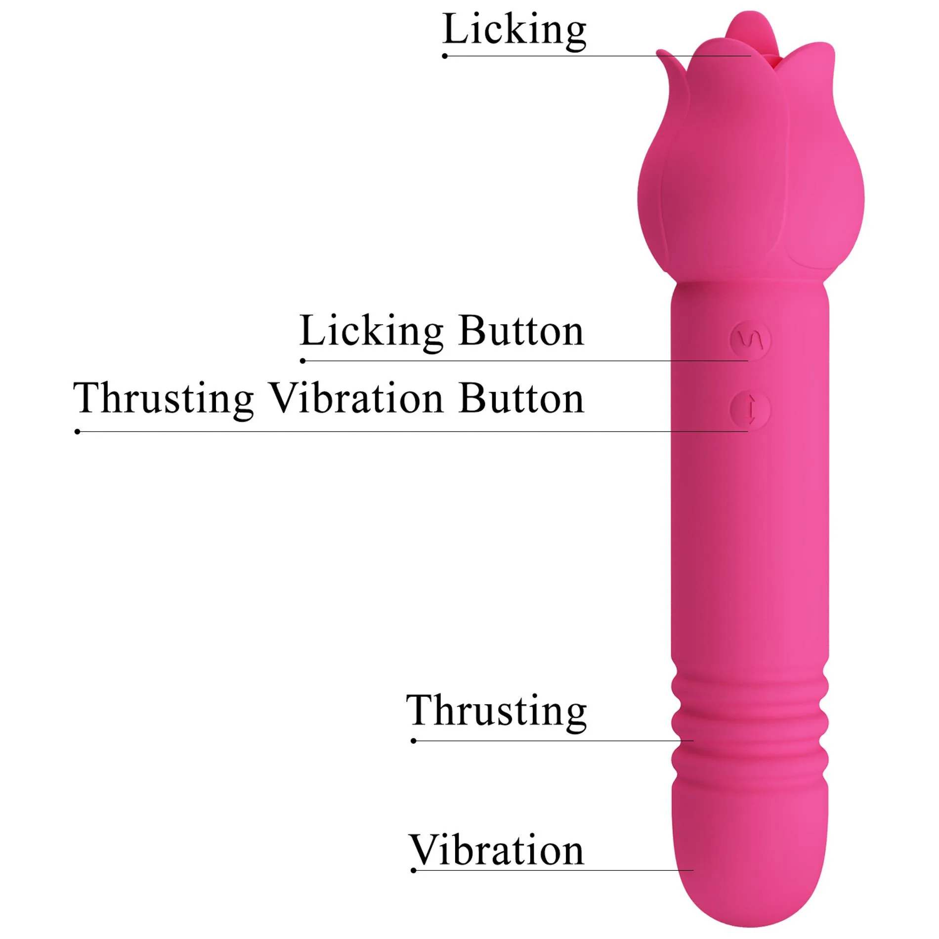 Вибратор Pretty Love Chaley Dual-End, 16.2 см (розовый)