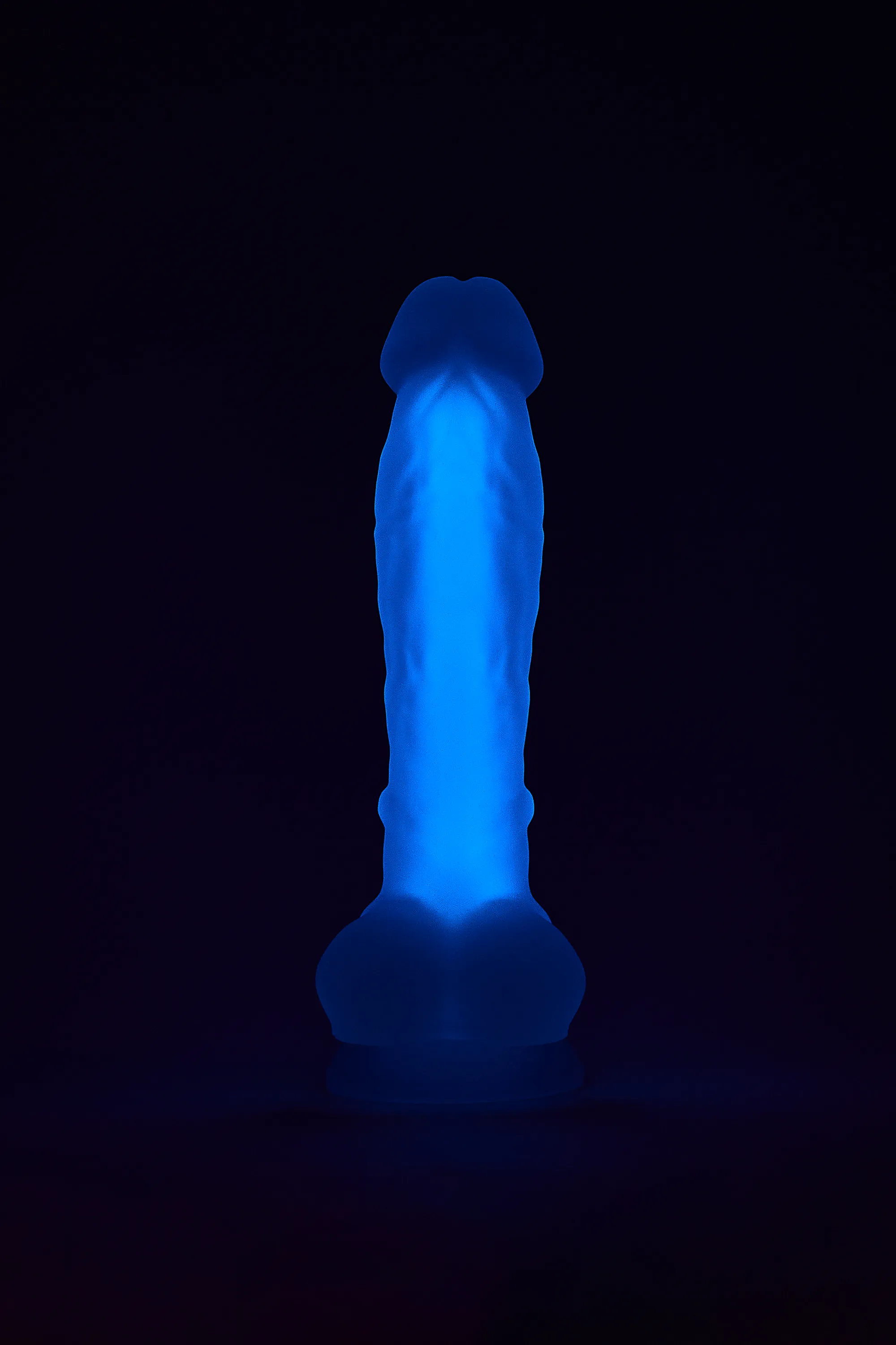 Radiant - Neonowe dildo, Niebieski, 19 cm