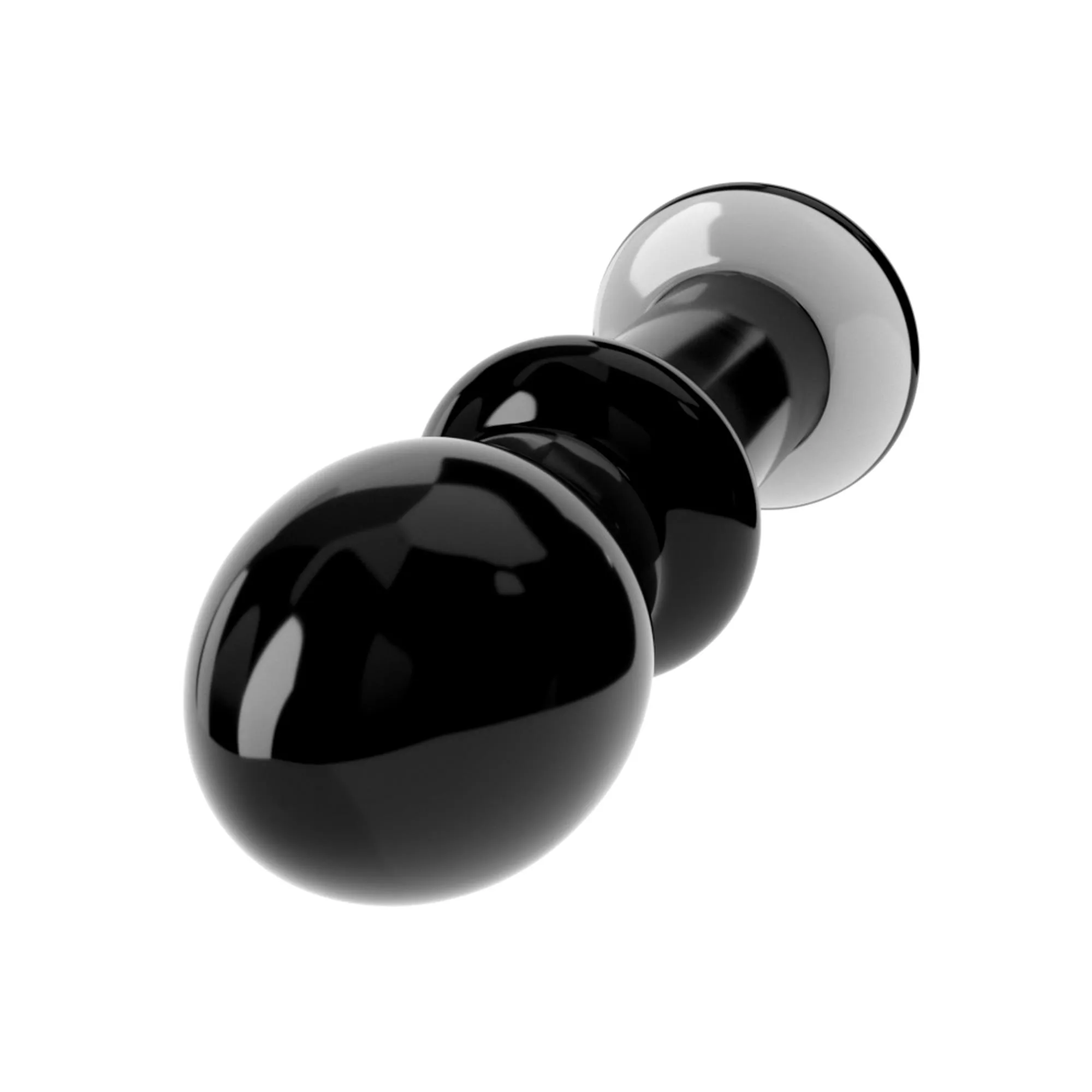Анальная пробка Love Toy Glass Romance 4.5", 11.5 см (черный)
