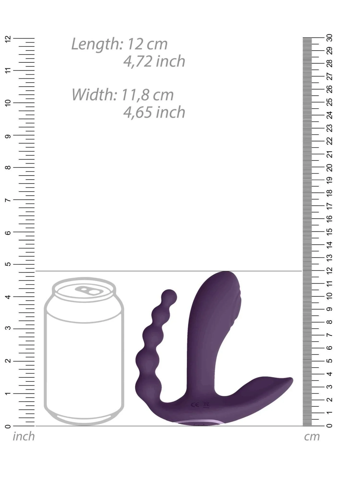 ShotsToys Kata - Stymulator prostaty, Fioletowy, 12 cm