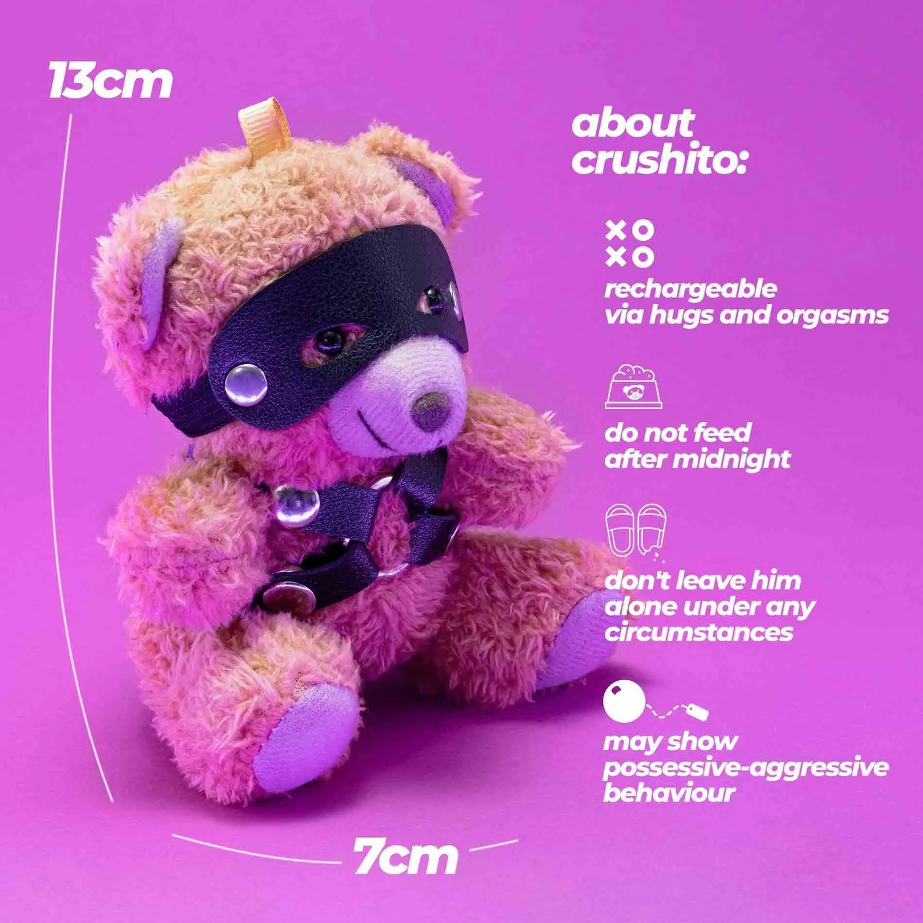 Брелок Crushious Crushito Harness Bear Keyring (коричневий)