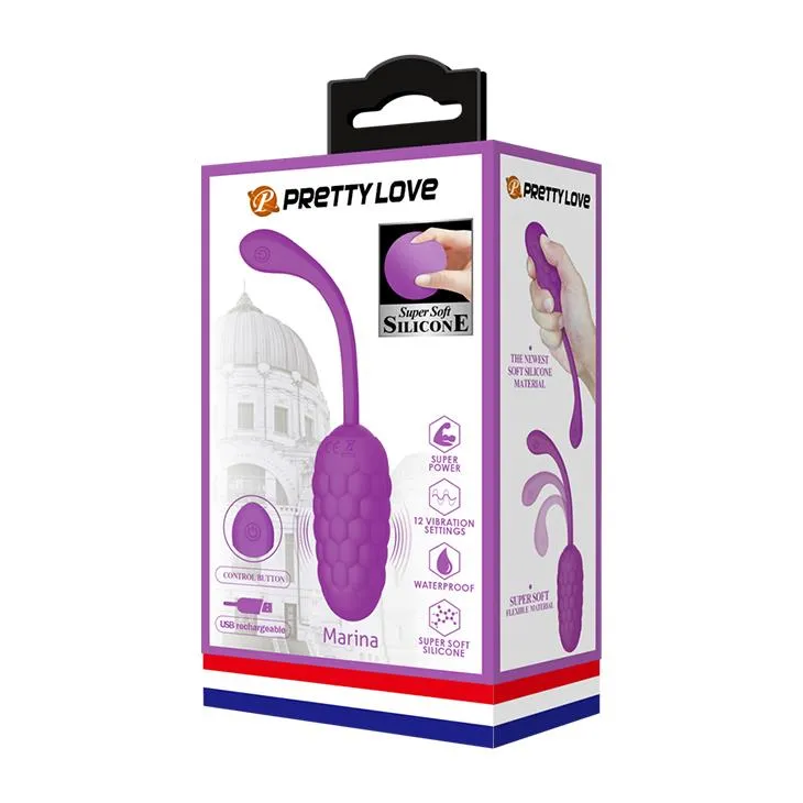 Віброяйце Pretty Love Marina, 19,7 см (фіолетовий)