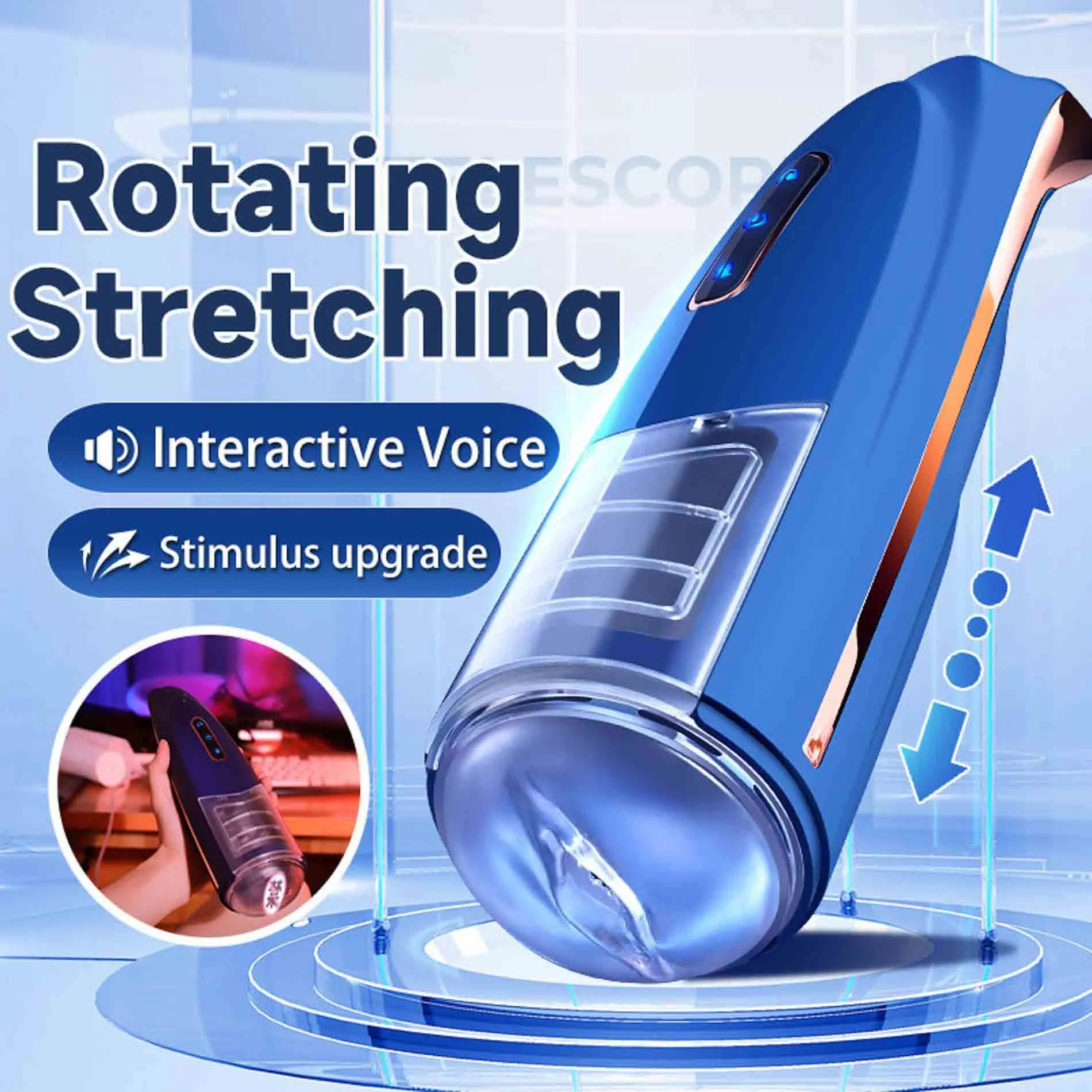 Автоматический мастурбатор Lovesecret Premium Masturbator Pro 2 (синий)
