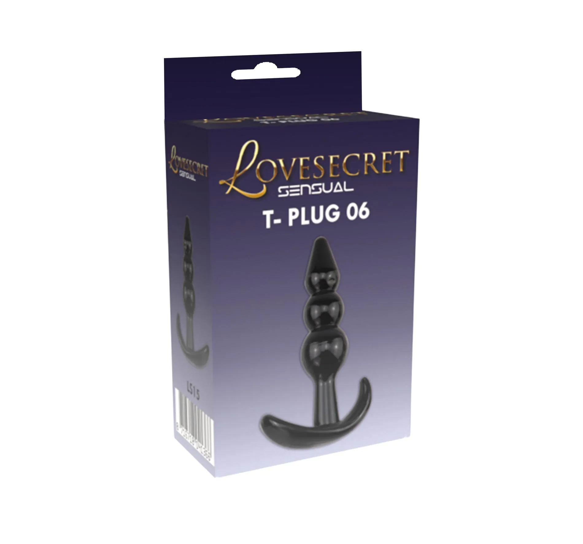 Анальная пробка Lovesecret Sensual T-Plug 06, 9.3 см (черный)