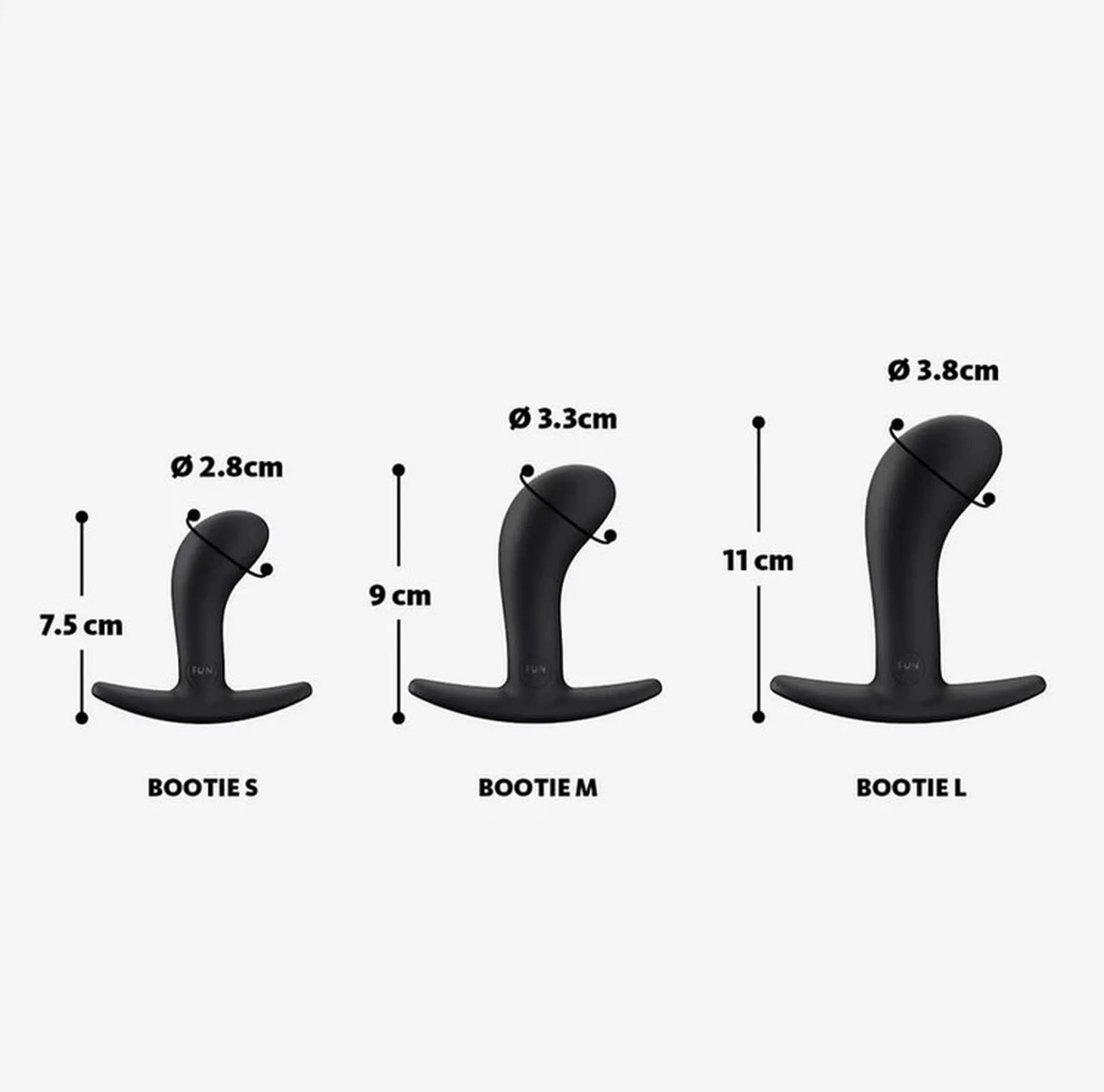 Анальная пробка Fun Factory Bootie S, 7.5 см (черный)