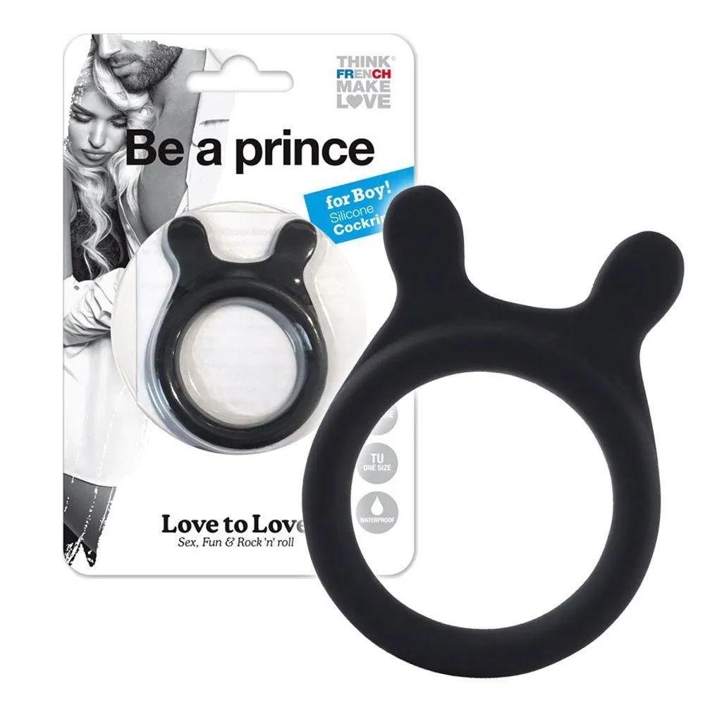 Эрекционное кольцо Love To Love Be a Prince, 3.5 см (черный)
