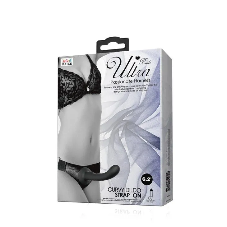 Страпон Ultra Passionate Harness Baile, 15.8 см (черный)