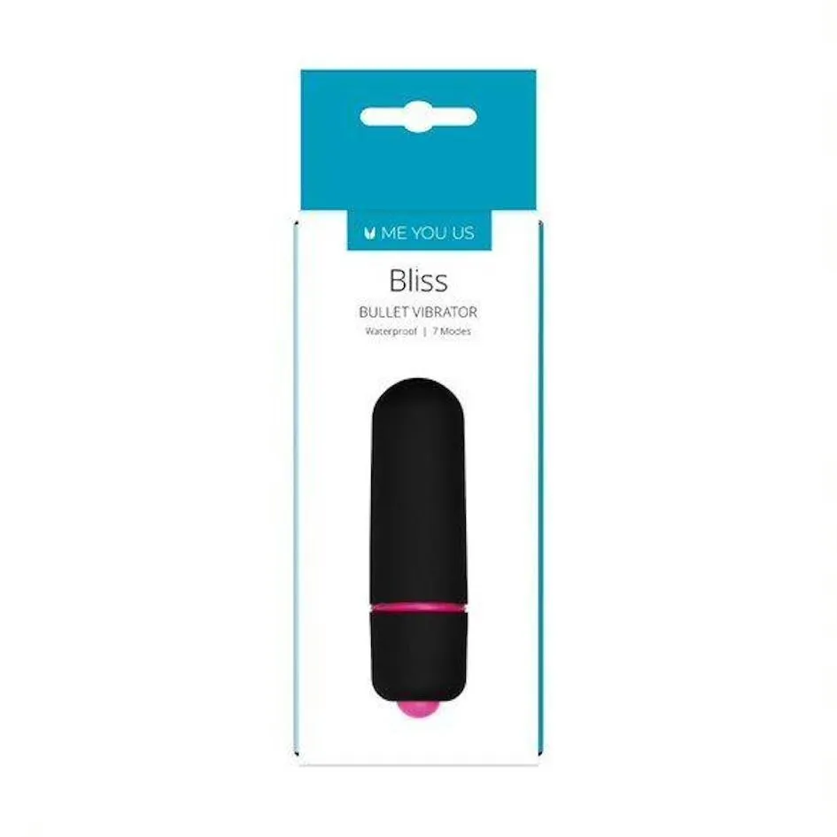 Мини-вибратор Me You Us Bliss 7 Mode Mini Bullet, 6 см (черный)