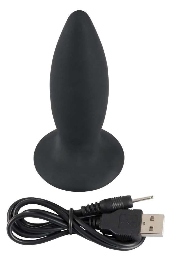 Анальна пробка Black Velvets Rechargeable Plug Small, 11 см (чорний)