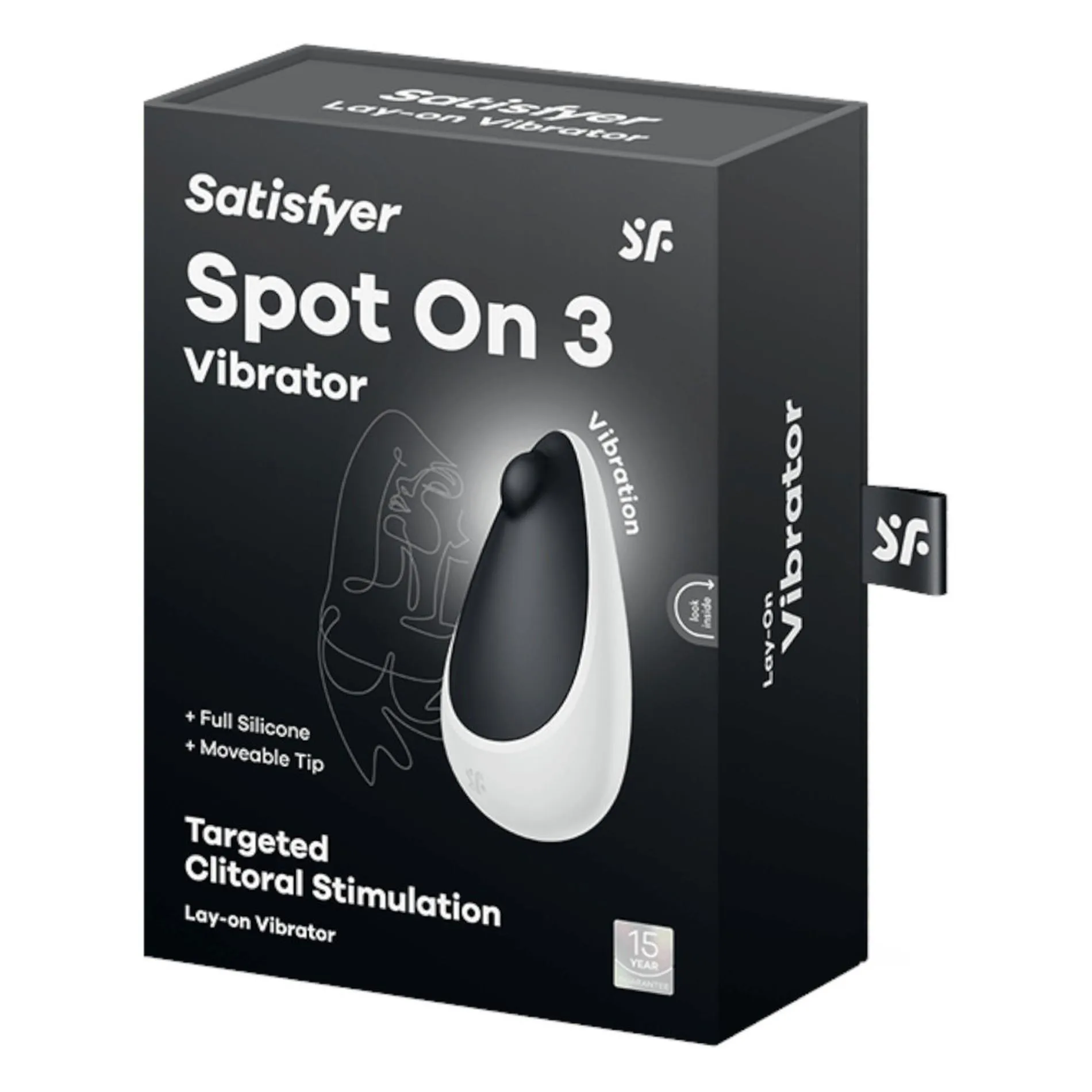 Satisfyer Spot On 3 - Wibrator łechtaczkowy, Czarny, 9 cm