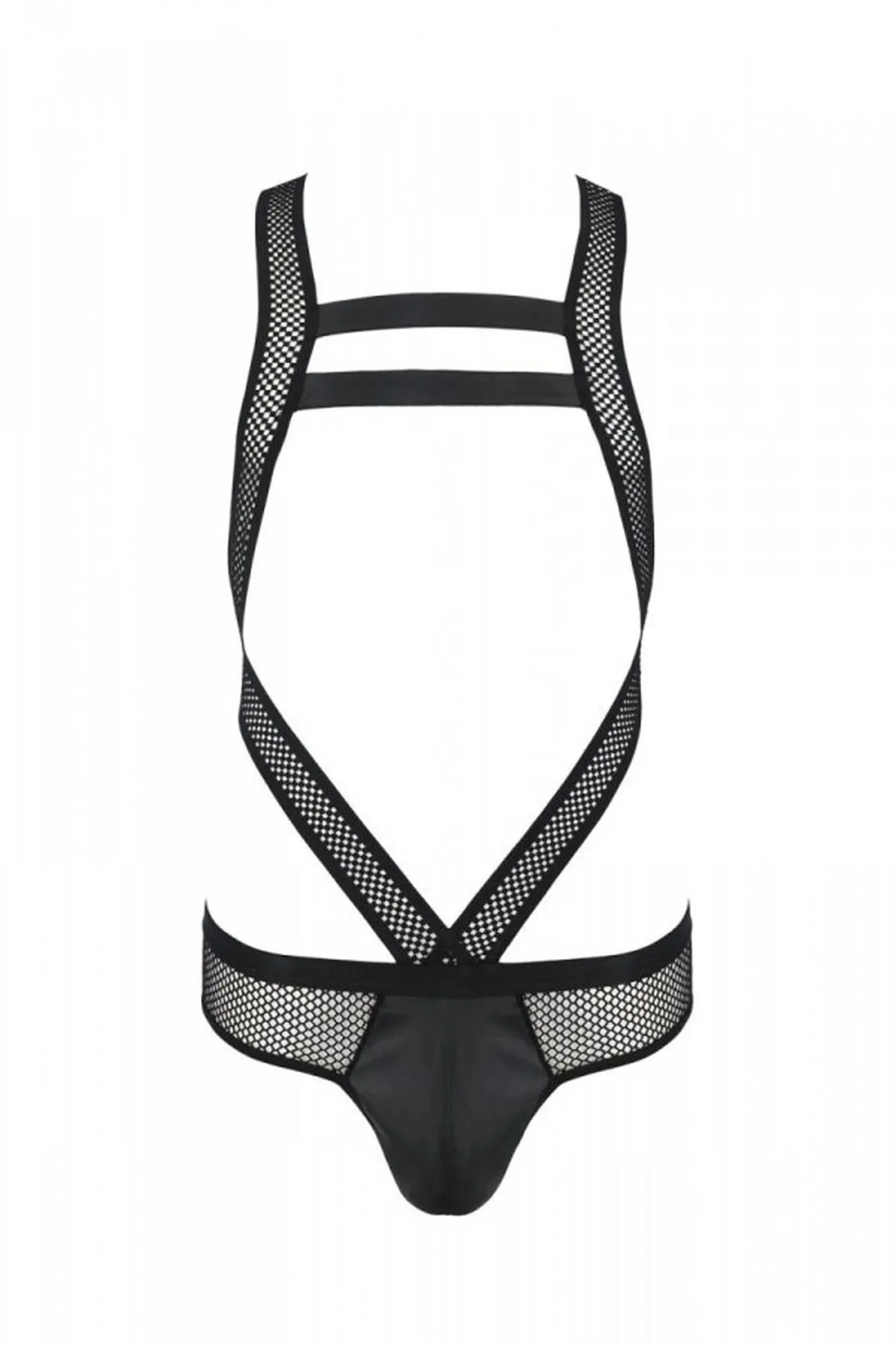 Сексуальное боди для мужчин Passion Free Your Senses Victor 045, S/M (черный)
