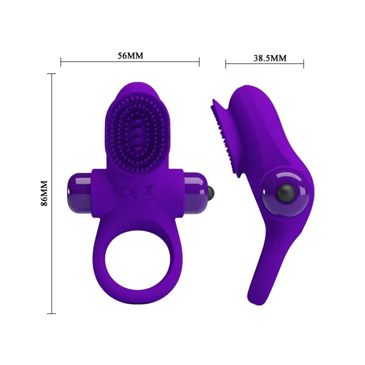 Виброкольцо Pretty Love Vibrant Penis Ring II, 8,6 см (фиолетовый)