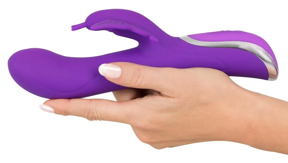 Sweet Smile Rechargeable Rotating - Wibrator królik, Fioletowy, 23 cm