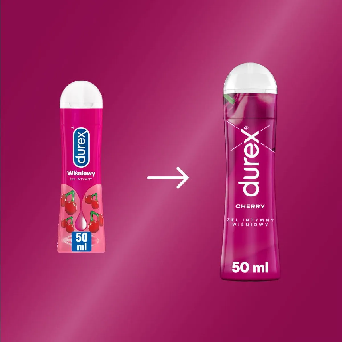 Durex Cherry - Lubrykant, Wiśnia, 50 ml