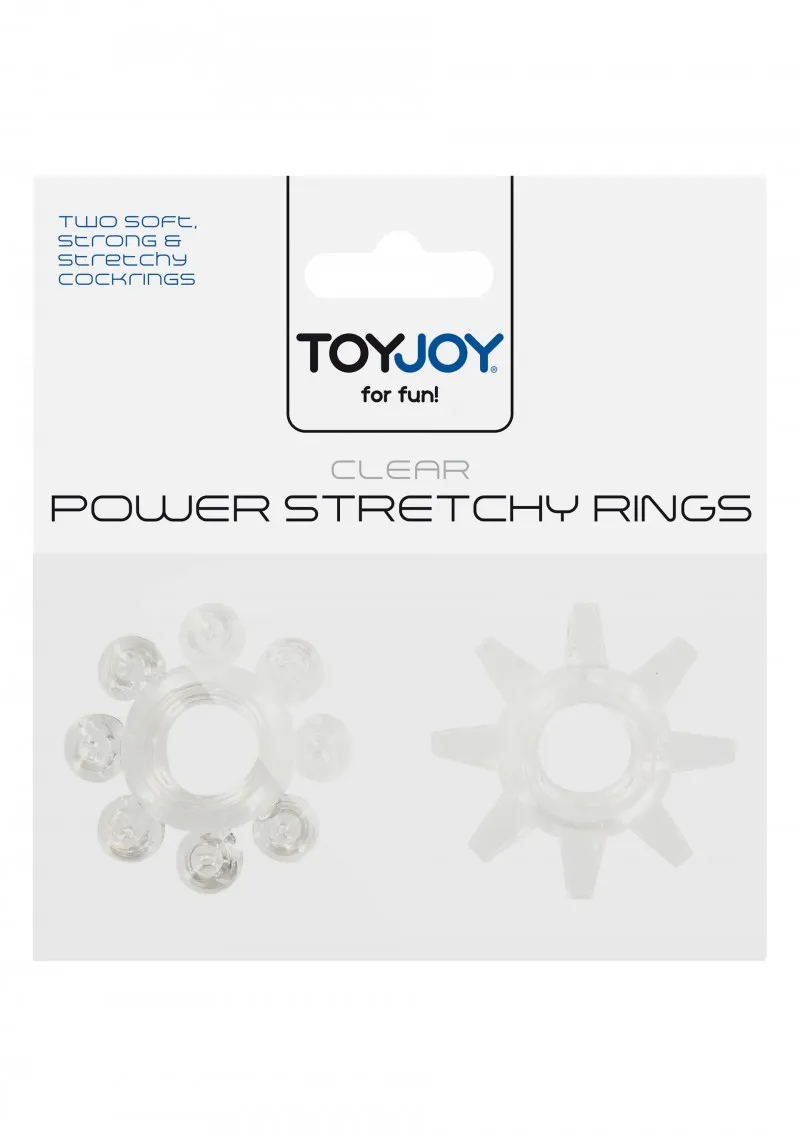 Набор эрекционных колец Power Stretchy Rings, 2 шт (прозрачный)
