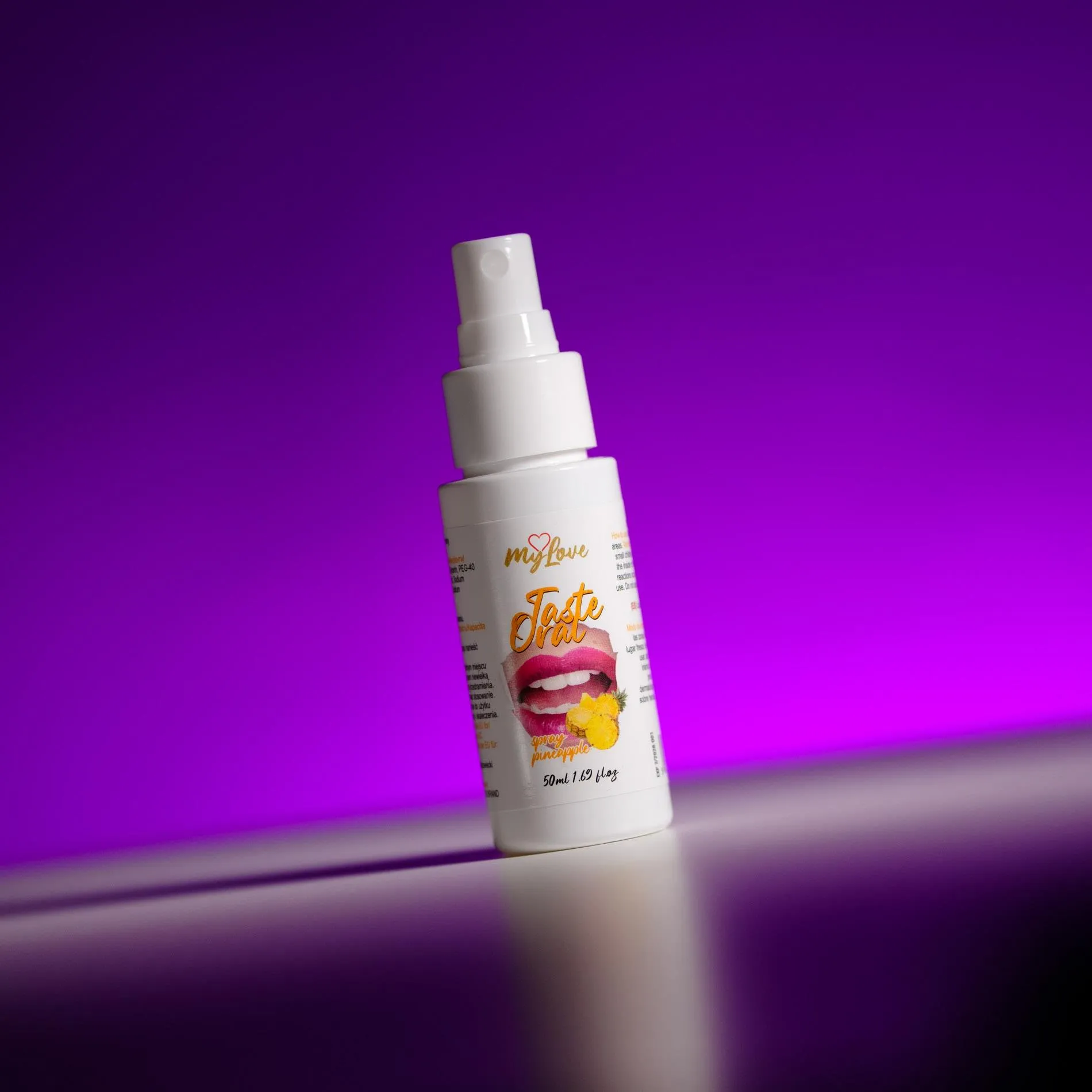 MyLove Taste Oral Spray Pineapple - Spray do seksu oralnego, Ananas, 50 ml