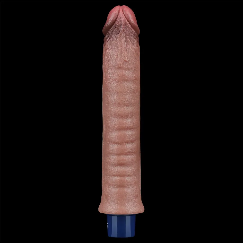 Реалистичный вибратор LoveToy Real Softee, 24,5 см (коричневый)