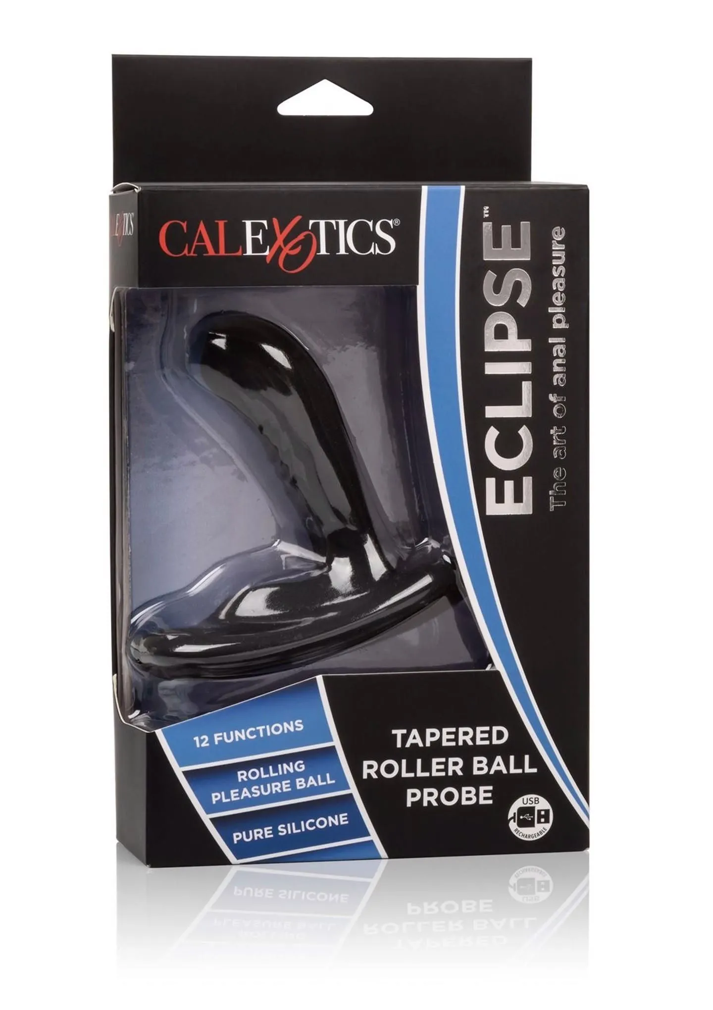 Стимулятор простати CalExotic Eclipse Roller Ball Probe, 10,3 см (чорний)