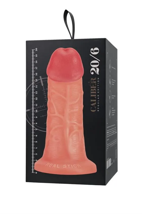 RealStick Caliber 20/6 - Dildo, W kolorze cielistym, 20 cm