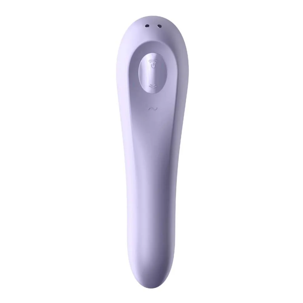 Satisfyer Dual Pleasure - Wibrator z bezdotykowym masażerem łechtaczki, Liliowy, 18 cm