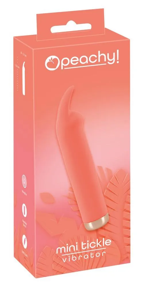 Вибратор для клитора Peachy Mini Tickle Bunny, 15,4 см (оранжевый)