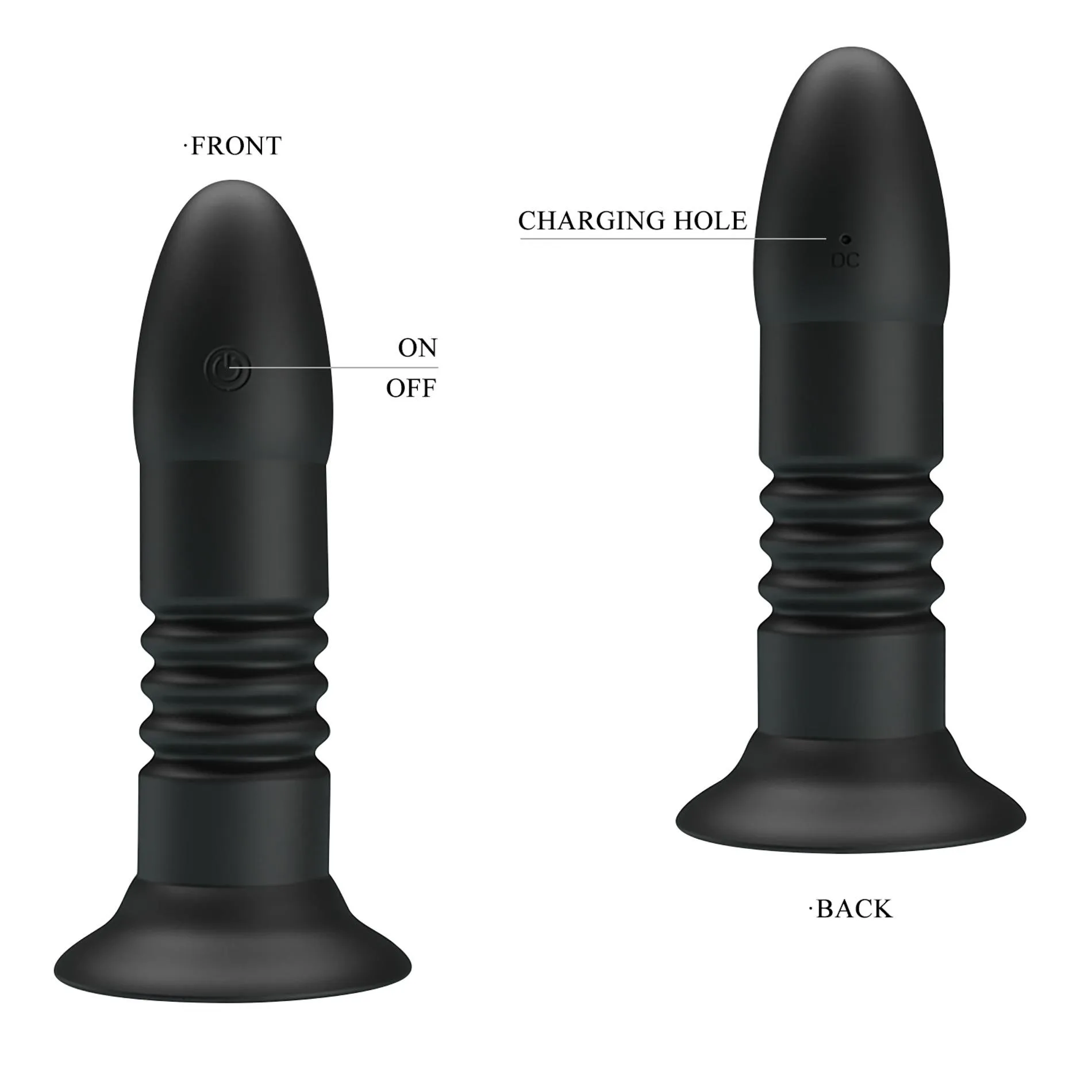 Анальная пробка Mr. Play Remote Control, 13.8 см (черный)