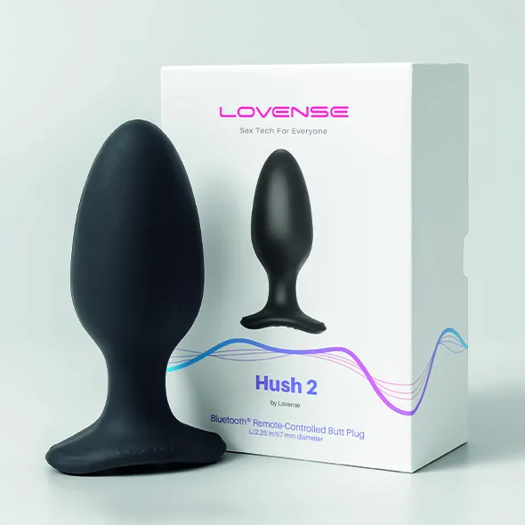 Lovense Hush 2 L - Korek analny, Czarny, 15 cm
