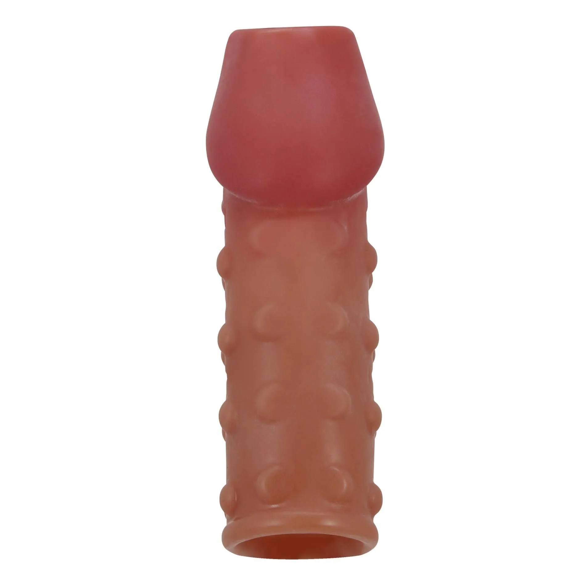 Pretty Love Penis Sleeve - Nakładka na penisa, Brązowy, 19.8 cm