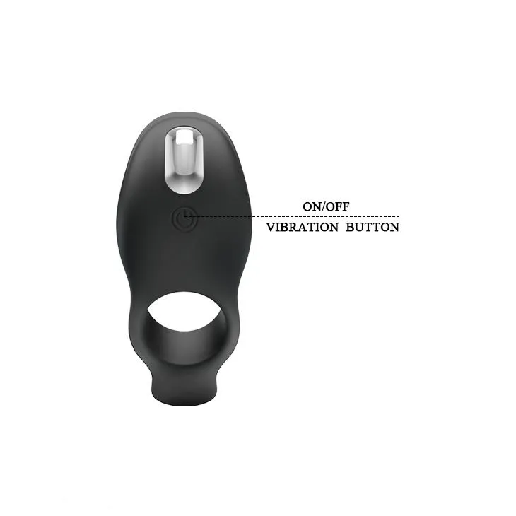 Pretty Love Master Ring - Pierścień wibracyjny, Czarny, 11 cm