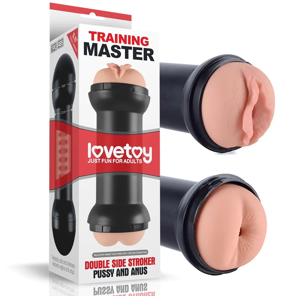 Подвійний мастурбатор LoveToy Traning Master Double Side Stroker (тілесний)