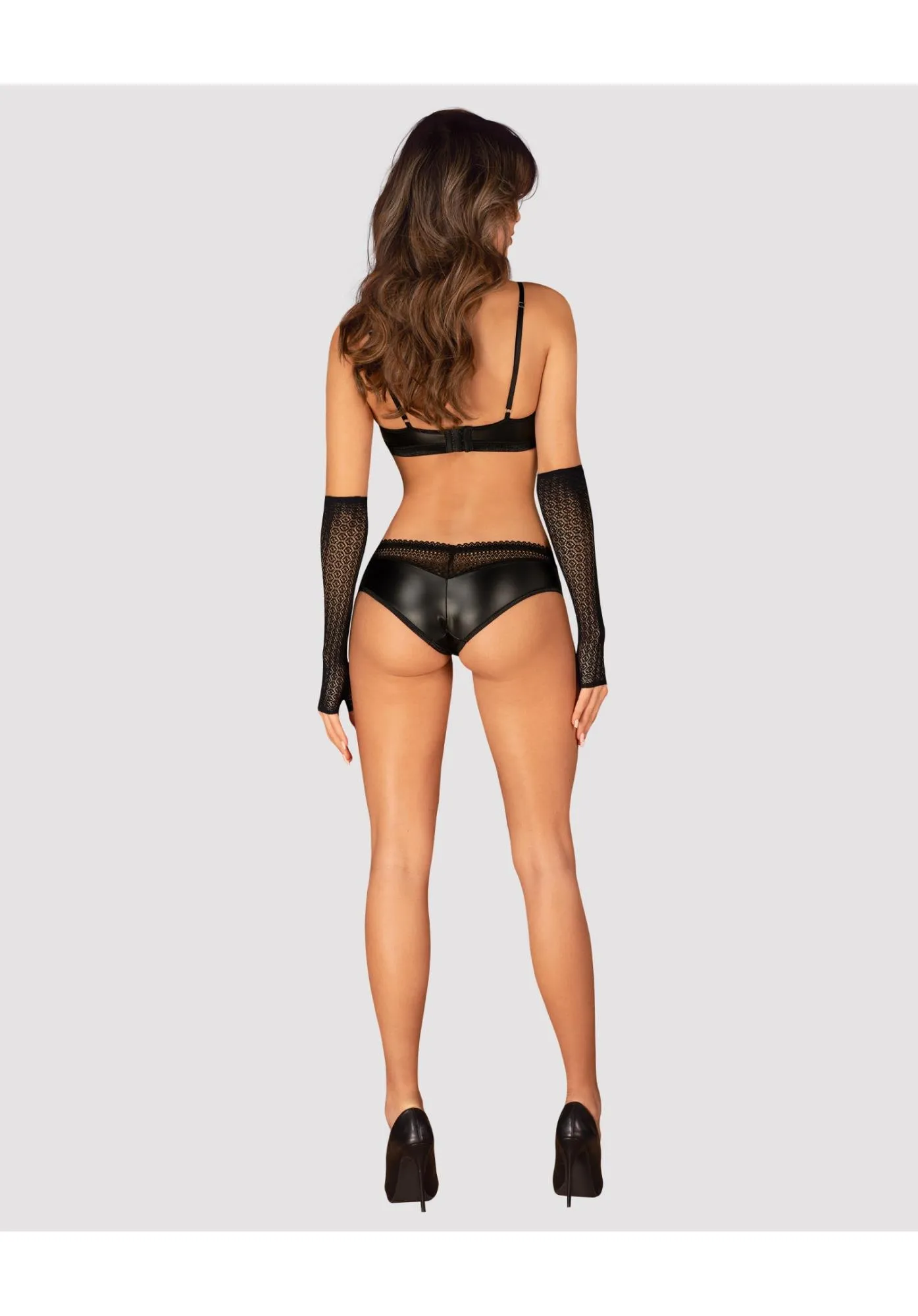 Перчатки Obsessive A772 без пальцев, One Size (черный)