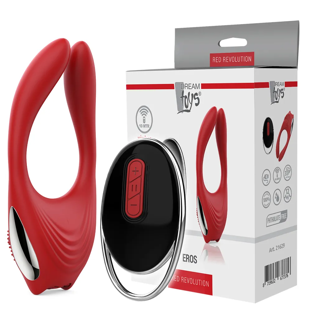 Вибратор Red Revolution Eros, 12 см (красный)