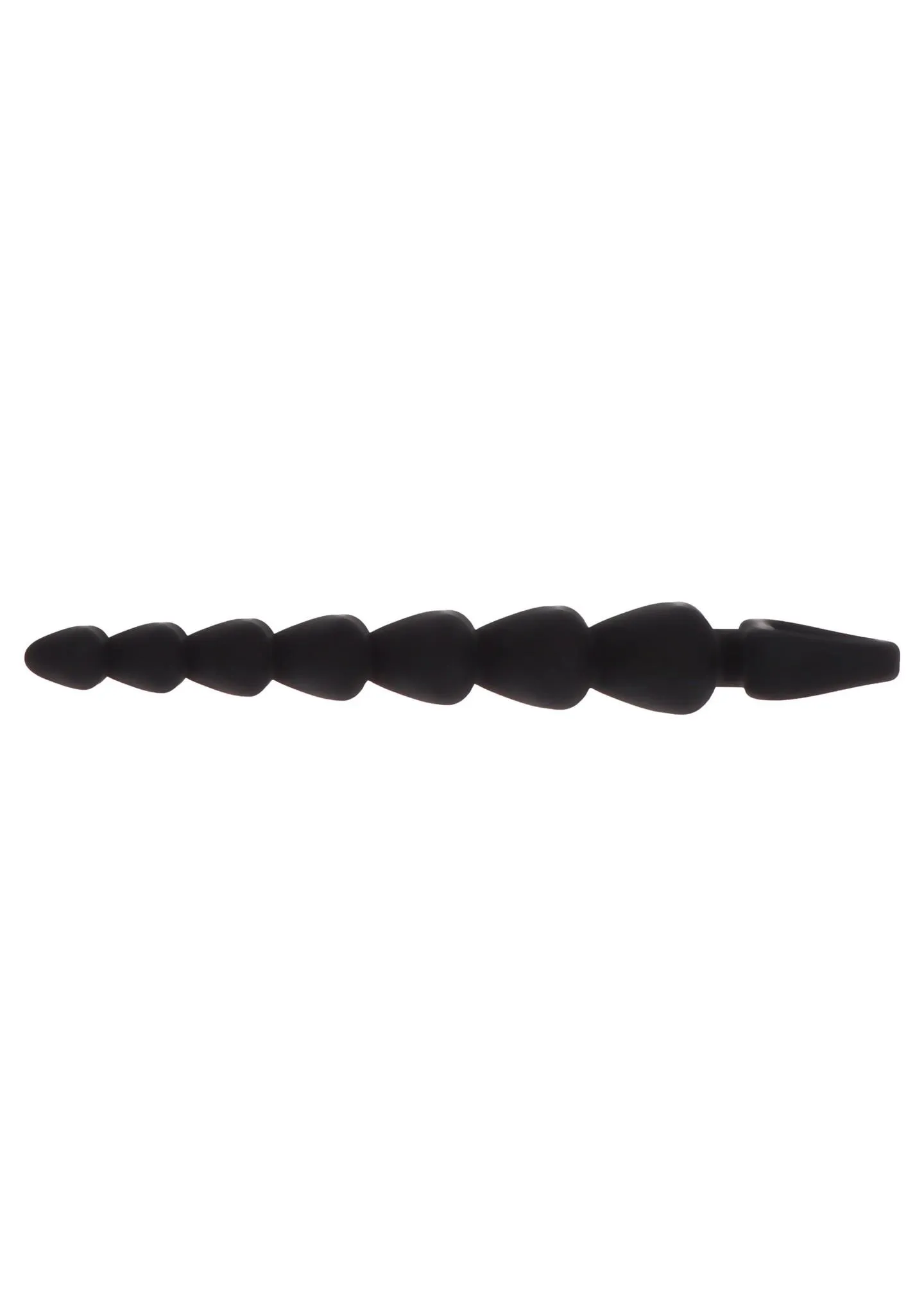 TOYJOY Heart Beads - Łańcuszek analny, Czarny, 18 cm